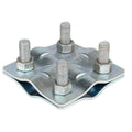 Placa crucero para cable mensajero de 1/4-3/8" | Metalico | PC01