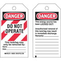 Tarjeta de bloqueo "DANGER DO NOT OPERATE" (25 piezas) | Brady | 65520
