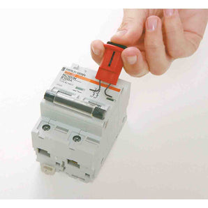 90851 - Dispositivo de bloqueo para interruptores miniatura rojo (6 piezas)