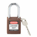 Candado de nylon café arco de acero 1.5" | Brady | 103033