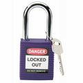 Candado de nylon morado arco de acero 1.5" | Brady | 104919