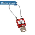 Candado de nylon compacto rojo arco flexible 4.25" | Brady | 146120