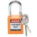 Candado de nylon naranja arco de acero 1.5" | Brady | 99576
