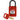 CPTRED25PLKD - Candados de nylon compacto "SafeKey" rojo arco de plástico 1"