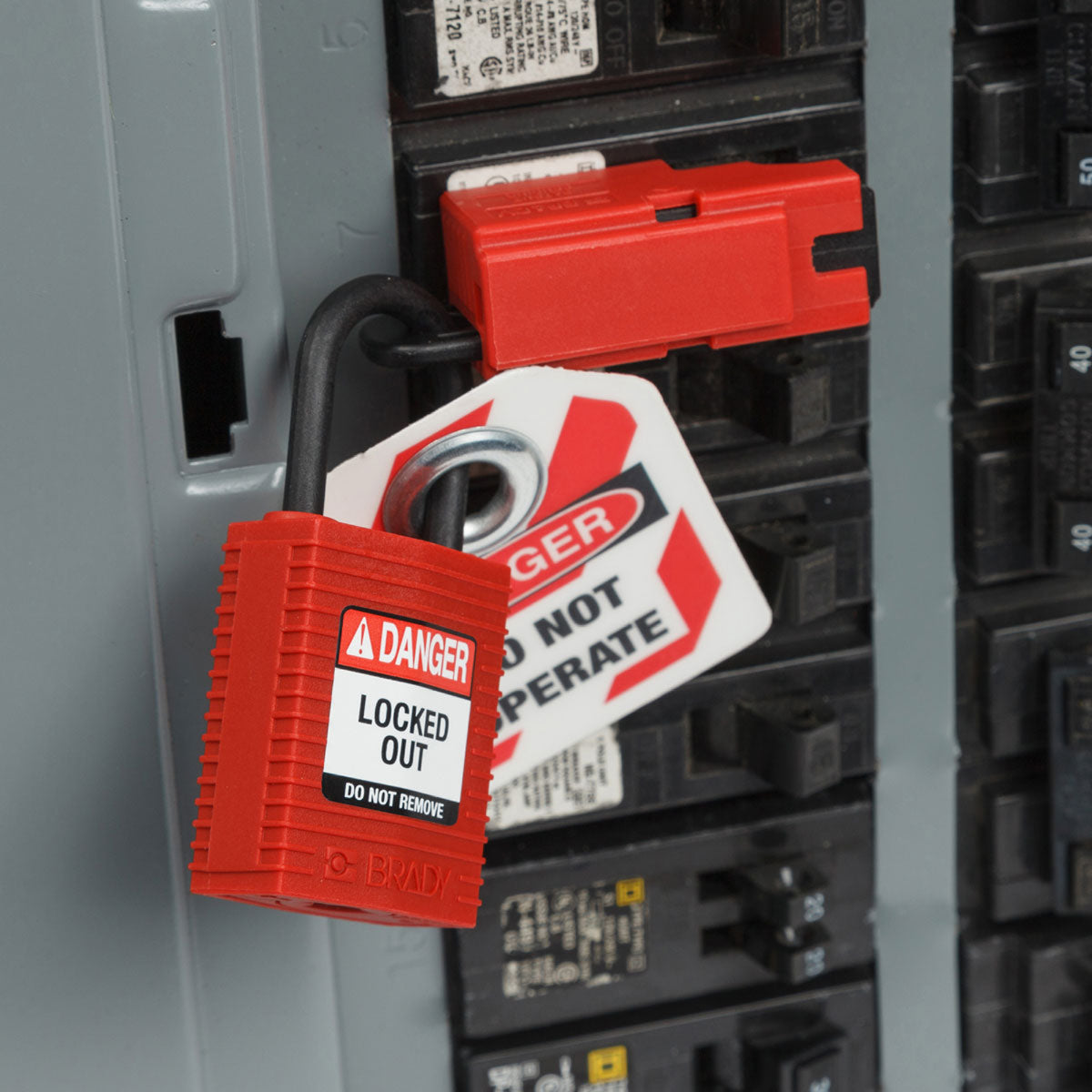 Red Incom Candados SafeKey rojo arc plás Brady CPT-RED-25PL-KD6PK | Mayoreo ...