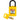 SEGCANBRACPTYLW25PLKD CPT-YLW-25PL-KD Candados de nylon compacto "SafeKey" amarillo arco de plástico 1"