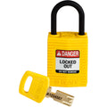 Candados de nylon compacto "SafeKey" amarillo arco de plástico 1" | Brady | CPTYLW25PLKD