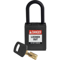 Candados de nylon "SafeKey" negro arco de plástico 1.5" | Brady | NYLBLK38PLKD