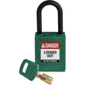 Candados de nylon "SafeKey" verde arco de plástico 1.5" | Brady | NYLGRN38PLKD