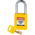 Candados de nylon "SafeKey" amarillo arco de acero 1.5" | Brady | NYLYLW38STKD