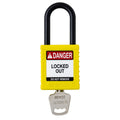 Candado de nylon amarillo arco de plástico 1.5" | Brady | SDPLYLW38PLKD