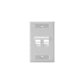 Placa pared (faceplate) angulada 2 puertos blanca | Leviton | 420812WS