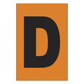 Etiqueta adhesiva 1 x 1.5" naranja "D" (50 piezas) | EA115DN | Icoptiks