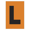 Etiqueta adhesiva 1 x 1.5" naranja "L" (50 piezas) | EA115LN | Icoptiks