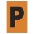 Etiqueta adhesiva 1 x 1.5" naranja "P" (50 piezas) | EA115PN | Icoptiks