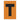 Etiqueta adhesiva 1 x 1.5" naranja "T" (50 piezas) | Icoptiks | EA115TN