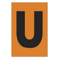 Etiqueta adhesiva 1 x 1.5" naranja "U" (50 piezas) | EA115UN | Icoptiks