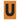 Etiqueta adhesiva 1 x 1.5" naranja "U" (50 piezas) | Icoptiks | EA115UN