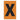 Etiqueta adhesiva 1 x 1.5" naranja "X" (50 piezas) | EA115XN | Icoptiks